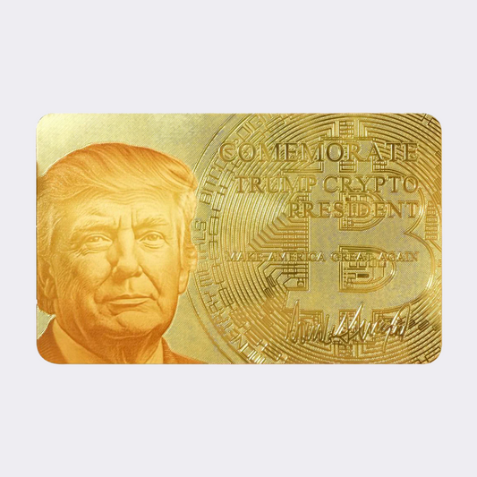 Commemorate Trump Crypto President Gold Card