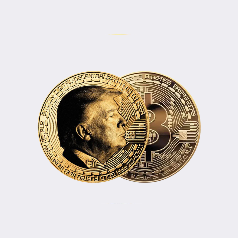 TRUMP FIRST EDITION GOLD BITCOIN COIN 2025