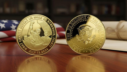 Donald Trump Survivor Gold Coin